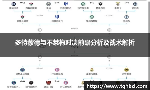 多特蒙德与不莱梅对决前瞻分析及战术解析